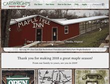 Tablet Screenshot of cartwrightsmapletreeinn.com